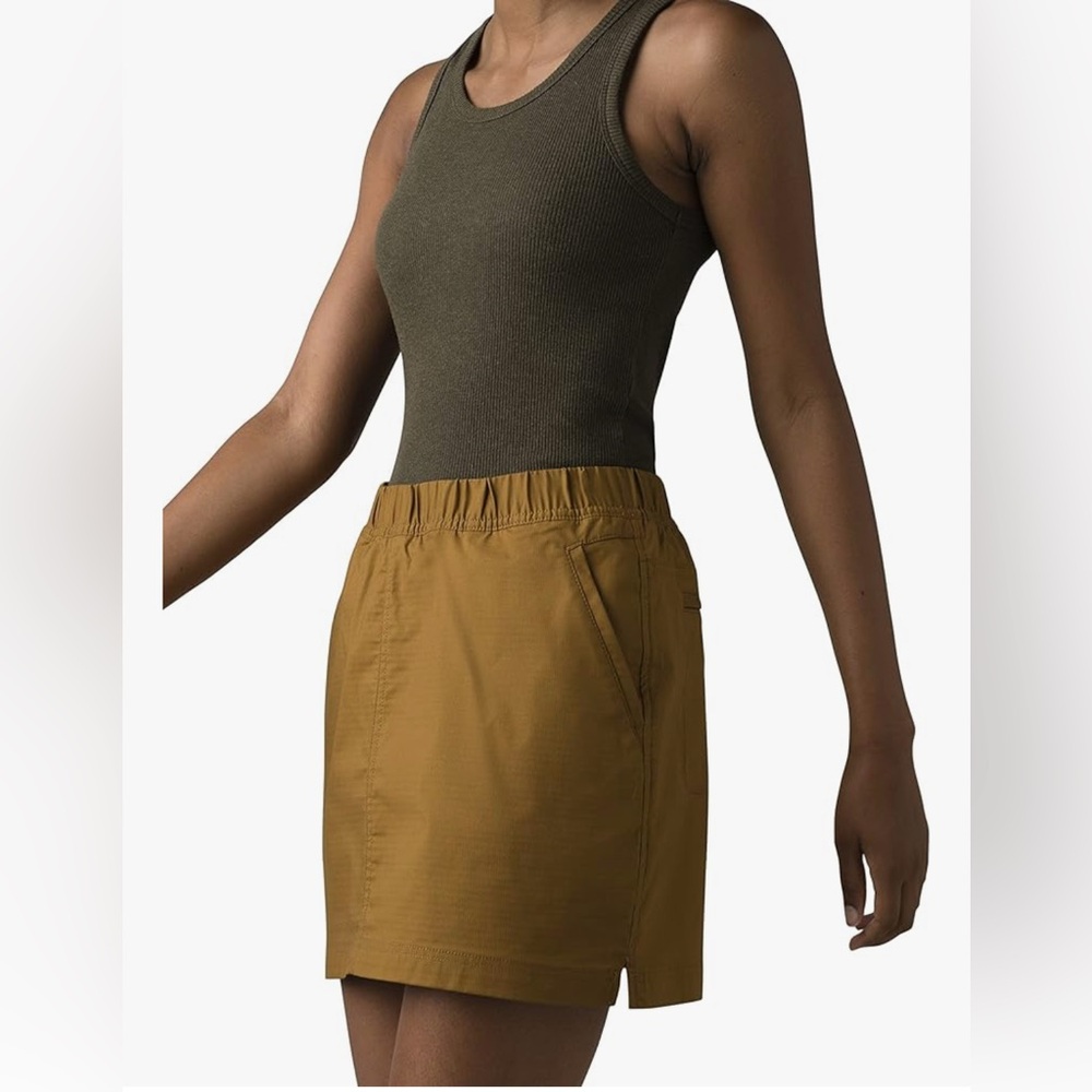 NWT! Prana double peak skort size 10 color antique bronze